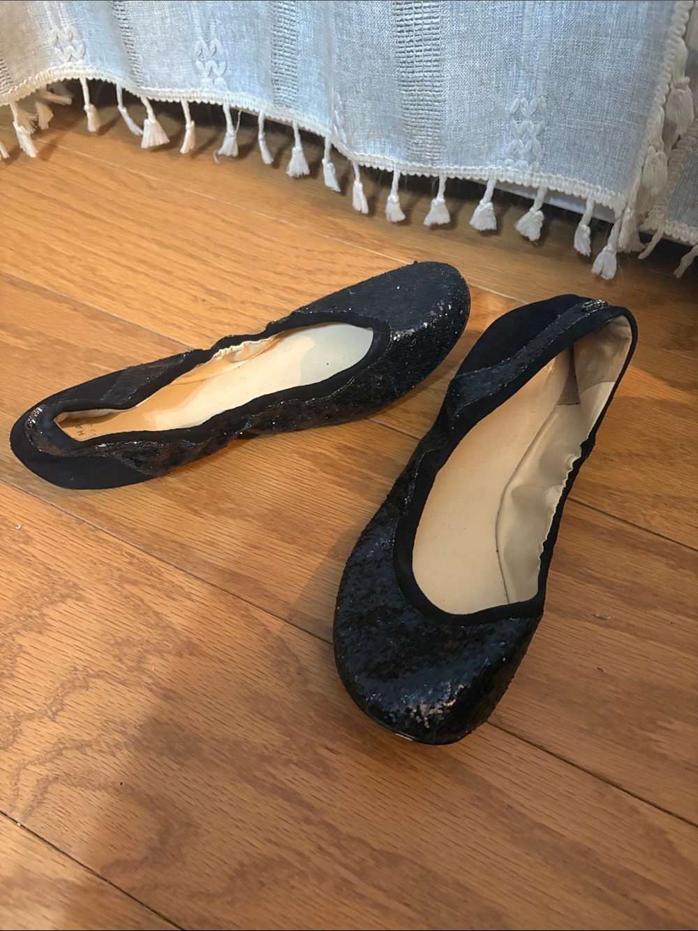 Cole Haan Black Sequin Women's Ballet Flats size 9